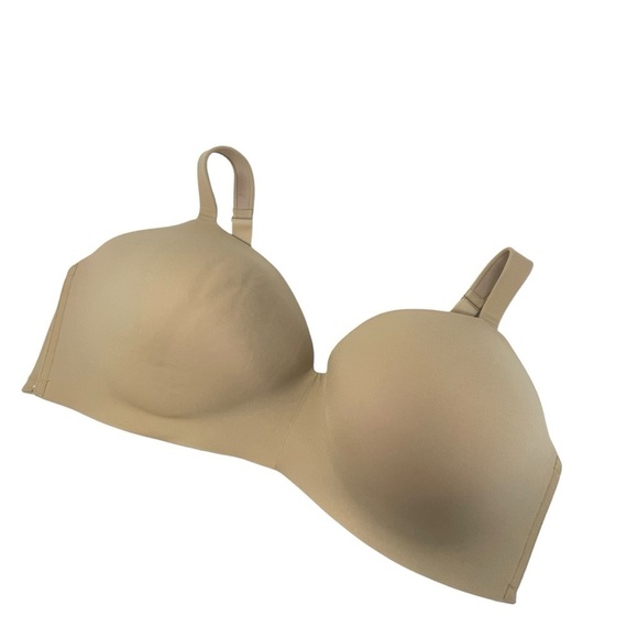 Cacique Size 46DDD Lightly Lined T-Shirt No Wire Nude Tan Beige Bra Excellent - Picture 6 of 11